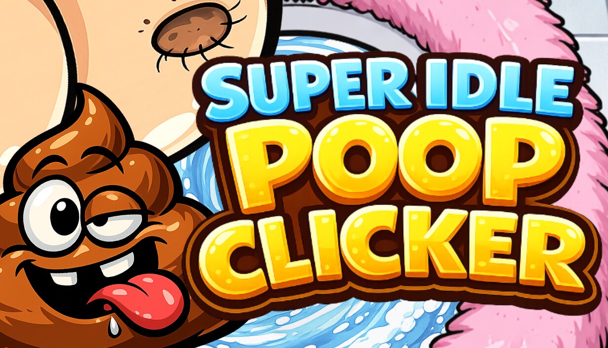 Super Idle Poop Clicker key art